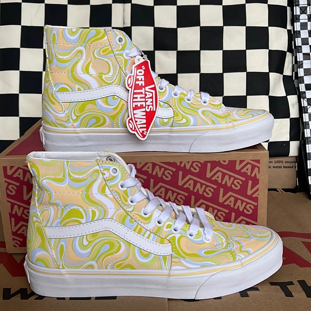 Vans Sk8-Hi Tapered Swirl Lime Cream WMNS sneakers